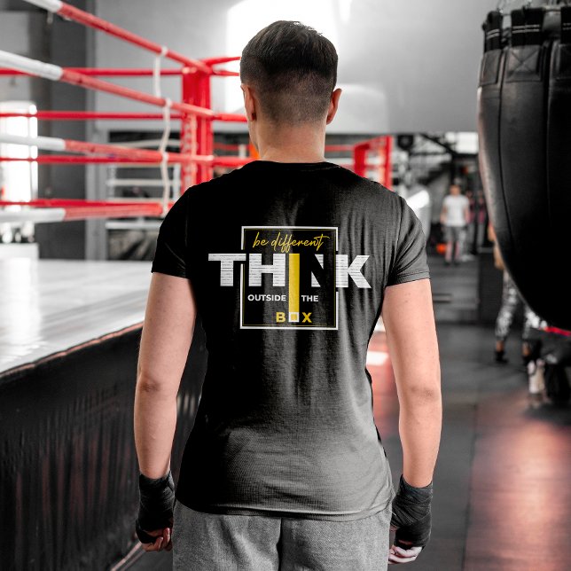 Var annan Tänka utanför rutan | Motivering T Shirt (Be Different Think outside the Box | Motivational T-Shirt)