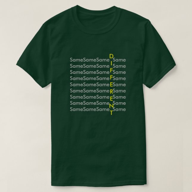 Var annorlunda - (Dubbla sida vid sida) en MisterP T Shirt (Design framsida)
