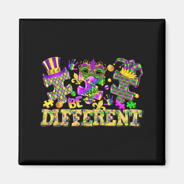Var annorlunda Mardi Gras New Orleans Au Magnet (Framsidan)
