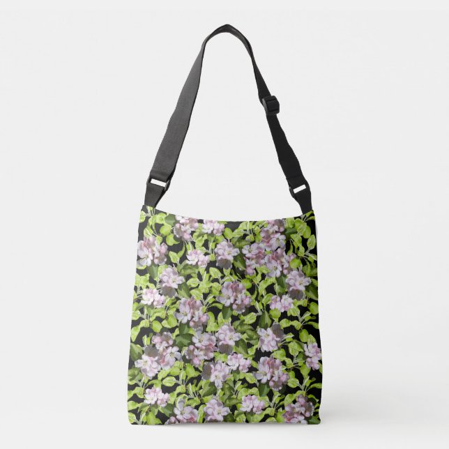 Vår Äppelblom Cross Body Tote Bag Axelväska (Framsida)