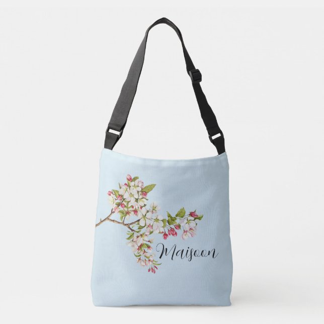 Vår Äppelblom Crossbody-väska Axelväska (Framsida)