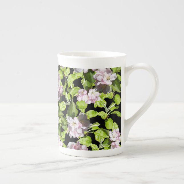 Vår Äppelblomster Benporcelain Kopp Benporslin Mugg (Höger)