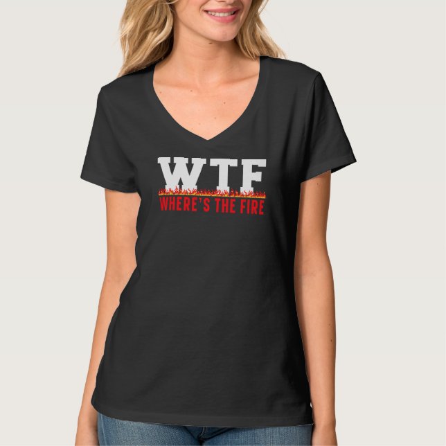 Var är brandsläckaren för brandsläckare? t shirt (Framsida)