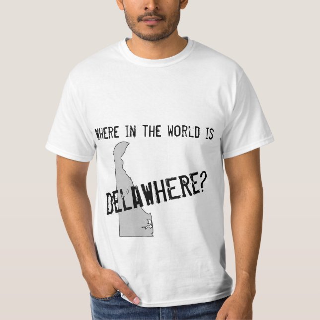 Var är Delawhere? Tee Shirt (Framsida)