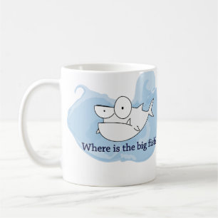 Var är den stora fisken? (mugg) kaffemugg