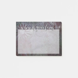 Var är ditt fokuserar? Lantlig abstrakt 2 för Post-it Block