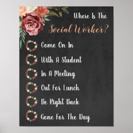 Var är dörrsignalen för arbetskontoret i Social? Poster