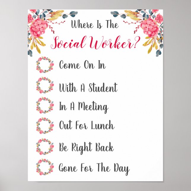 Var är dörrsignalen för arbetskontoret i Social? Poster (Framsidan)
