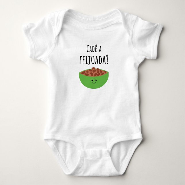Var är feijoada? Brasiliansk babytröja T Shirt (Framsida)