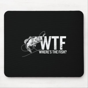 Var Är Fisken Wtf _ Rolig Fiske Anglers Fisk Musmatta