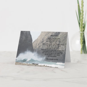 Var är guden? Inspirera tomt kort för dikt