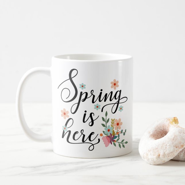 vår är här kaffemugg (Med munk)