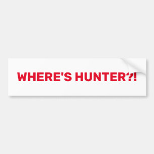 Var är Hunter tryckt på Bumper Sticker? Bildekal