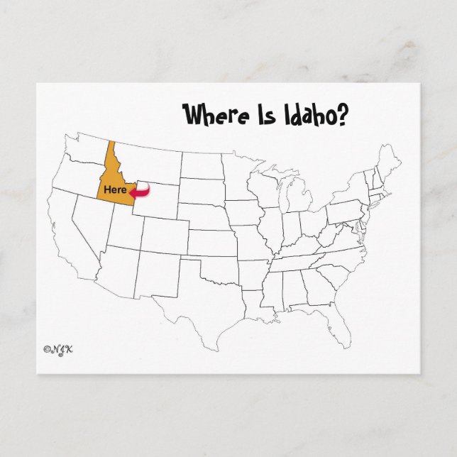 Var är Idaho? Vykort (Framsida)