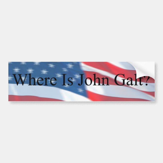 VAR ÄR JOHN GALT-FLAG BILDEKAL (Framsidan)