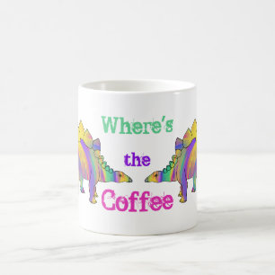 var är kaffet Rolig Stegosaurus Dinosaurie Konst Kaffemugg