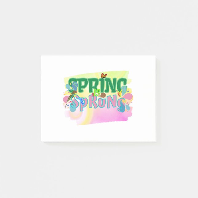 Vår är kärlek:s sprung-säsong post-it block (Framsida)