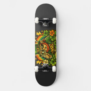 Var Är Krukan Rolig Lucky Saint Patrick's Day Mini Skateboard Bräda 18,5 Cm