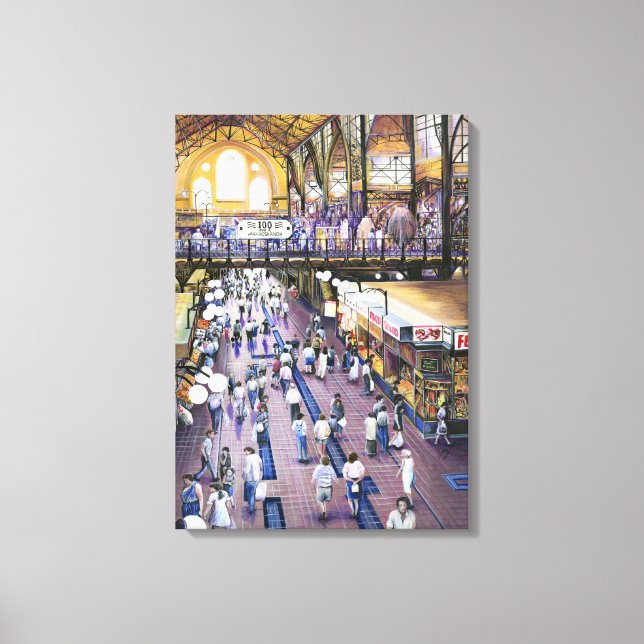 Var är kvinnornas Vatten Closet? Budapest Canvastryck (Framsida)