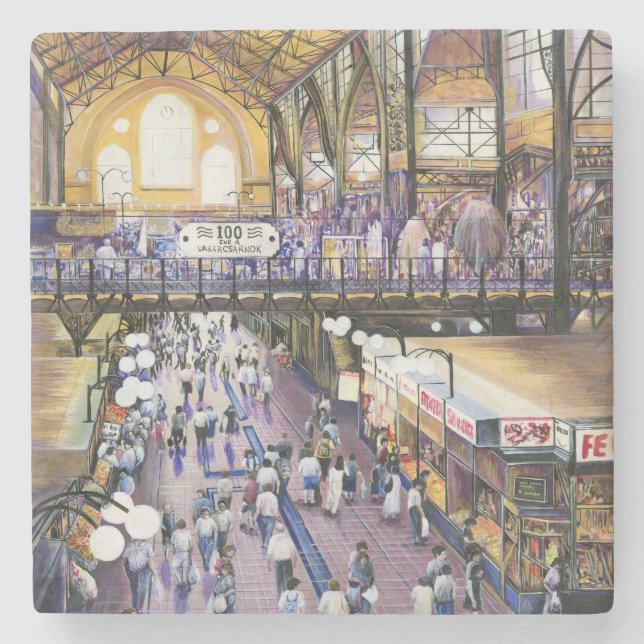 Var är kvinnornas Vatten Closet? Budapest Stenunderlägg (Framsidan)