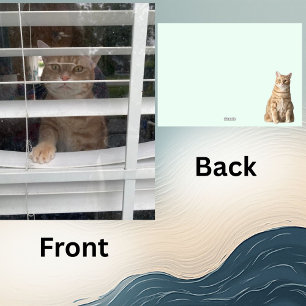Var är mamma, med Taz katten - 5 x 7 platt kort