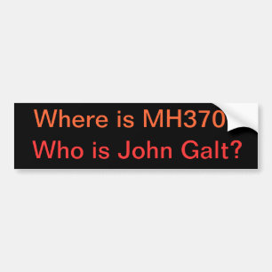 Var är MH370? Är vem John Galt? Bildekal