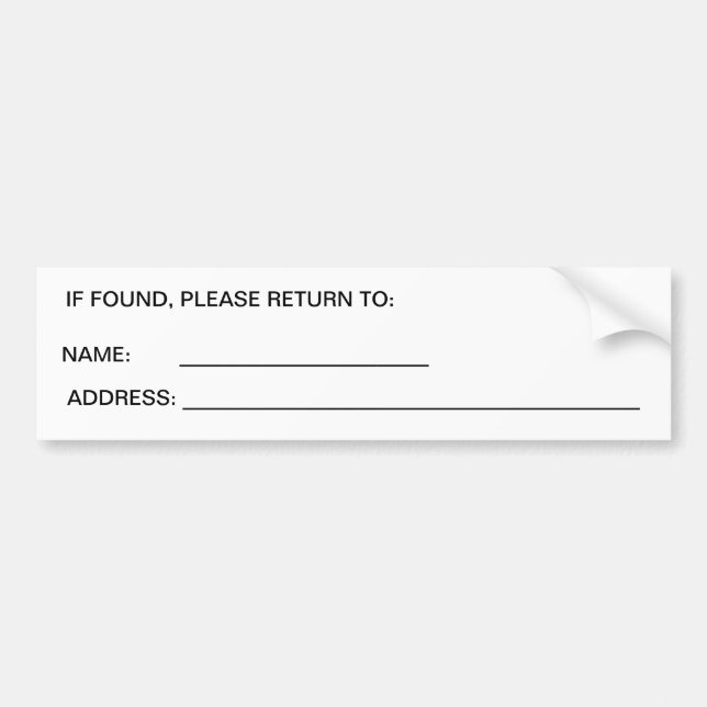 Var är min bil? bildekal (Framsidan)