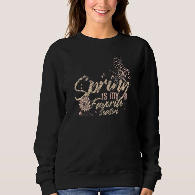 Vår är min favoritsäsong Fjärilar T Shirt (Framsida)
