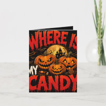 Var Är Min Godis Halloween Falt Invitation | Sp