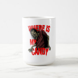 Var är min godis t-shirt kaffemugg