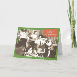 Var är min jävla ponny? Underbart julkort Helgkort