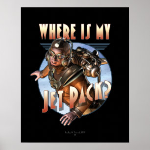 Var är min Jet Pack? Poster (16 x 20 tum)