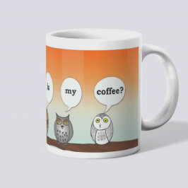 Var är min kaffe? Fyra Uggla Mugg