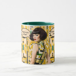 Var är min kaffe Retro Skönhet 60-talets kaffemugg
