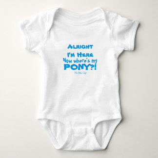 Var är min ponny i blått t-shirt