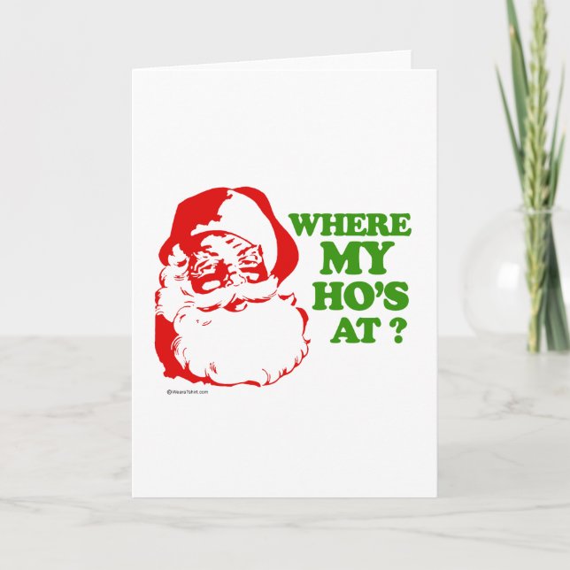 Var är mina tjejer någonstans? helgkort (Framsida)