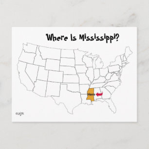 Var är Mississippi? Vykort