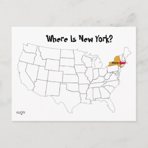 Var är New York? Vykort