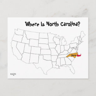 Var är North Carolina? Vykort