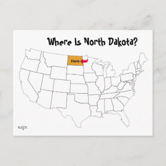 Var är North Dakota? Vykort