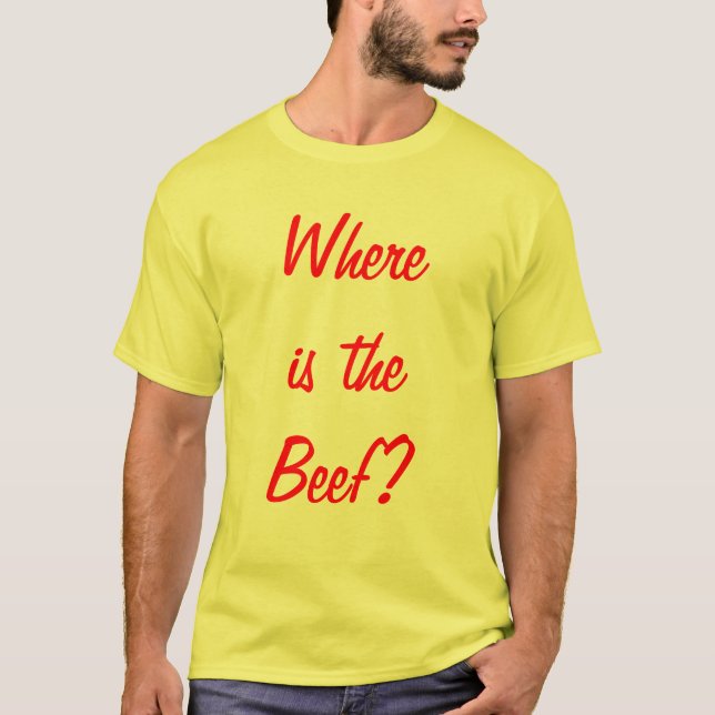 Var är nötköttet? tee shirt (Framsida)