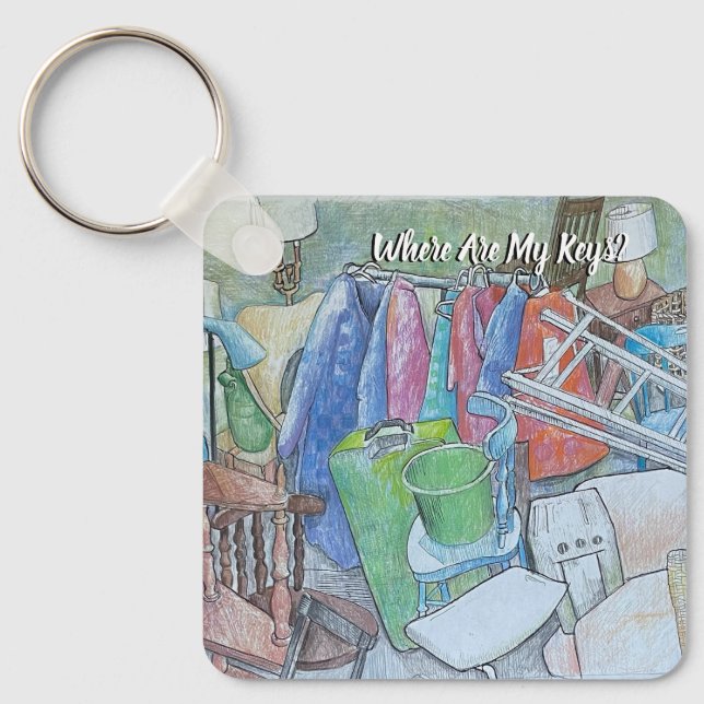 Var är Nycklar? Har dem Nyckelring (Framsida)