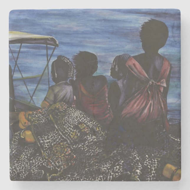 Var är pappa? Harbour Island, Bahamas Stenunderlägg (Framsidan)