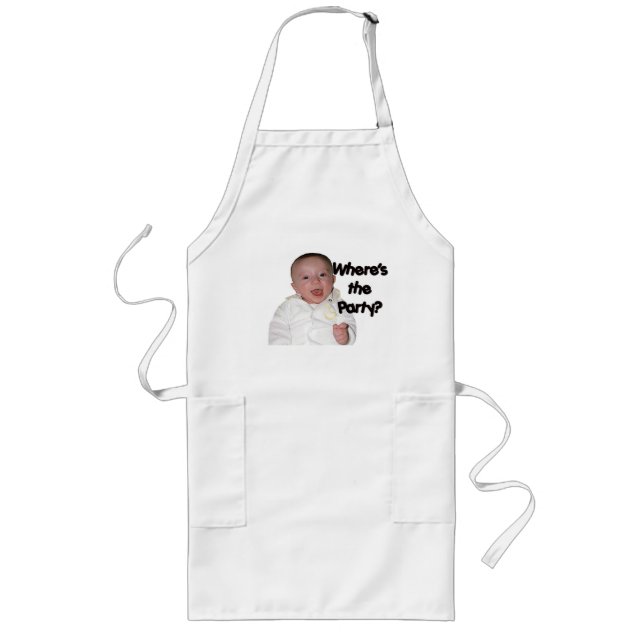 Var är Party? Long Apron Långt Förkläde (Framsidan)