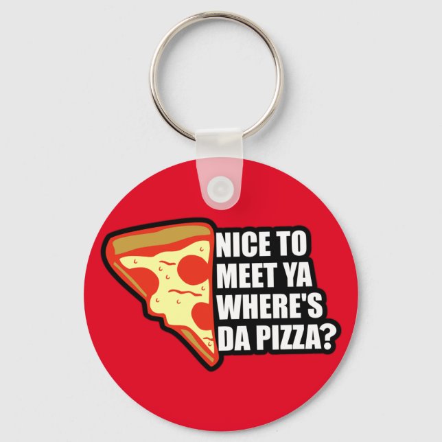 Var är Pizza? Nyckelring (Framsida)