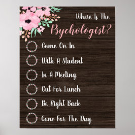 Var är Psycholosts Office-dörrskylt? Poster