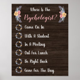 Var är Psycholosts Office-dörrskylt? Poster