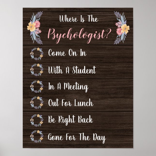 Var är Psycholosts Office-dörrskylt? Poster (Framsidan)