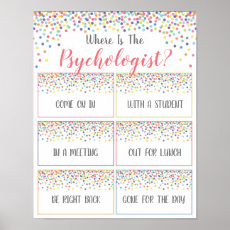 Var är Psycholosts Office-dörrskylt? Poster