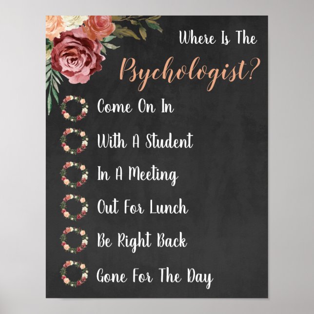 Var är Psycholosts Office-dörrskylt? Poster (Framsidan)
